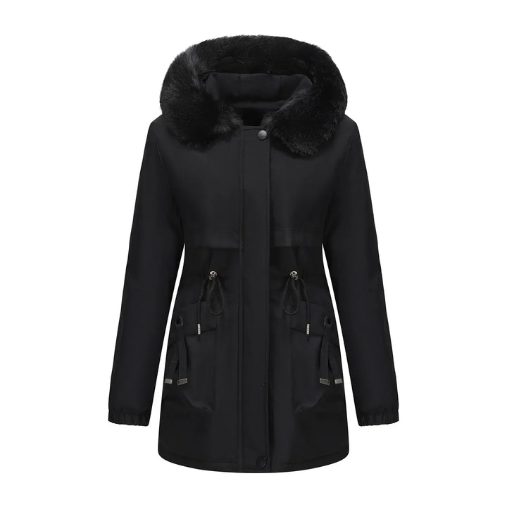Grâce | Parka d'hiver élégante avec bord en fourrure