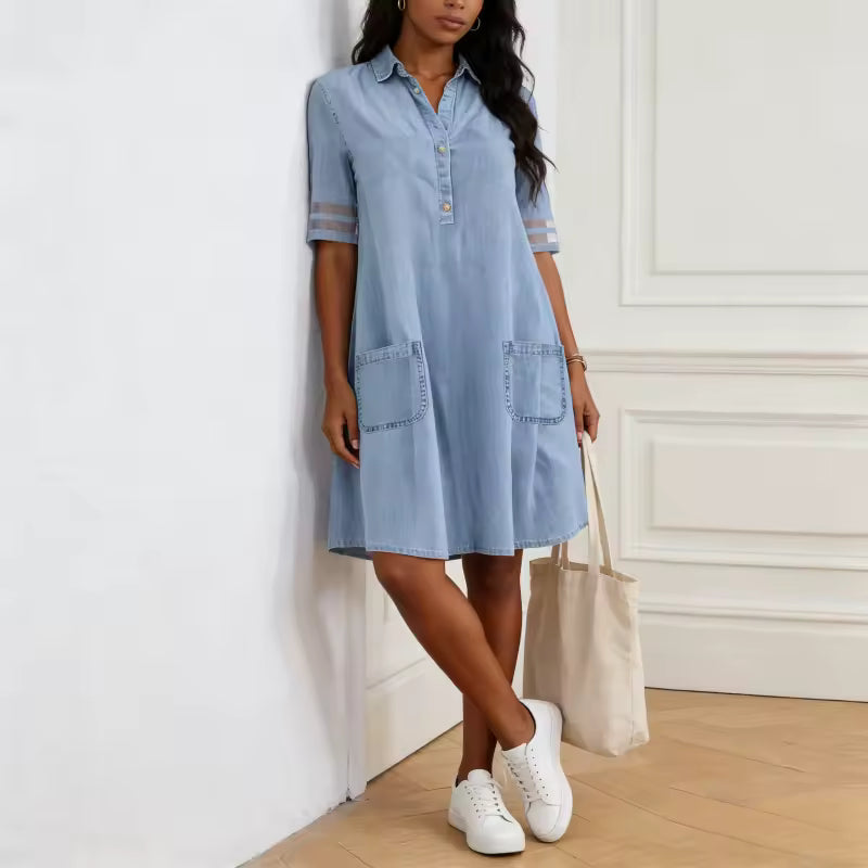 Brittany | Robe en denim qui sublime la silhouette