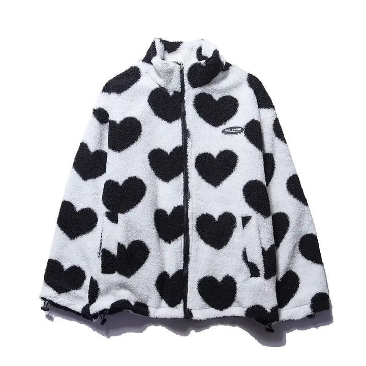 Catherine | Veste réversible à cœurs
