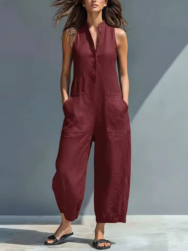 Brisa | Combinaison ample sans manches avec boutons frontaux