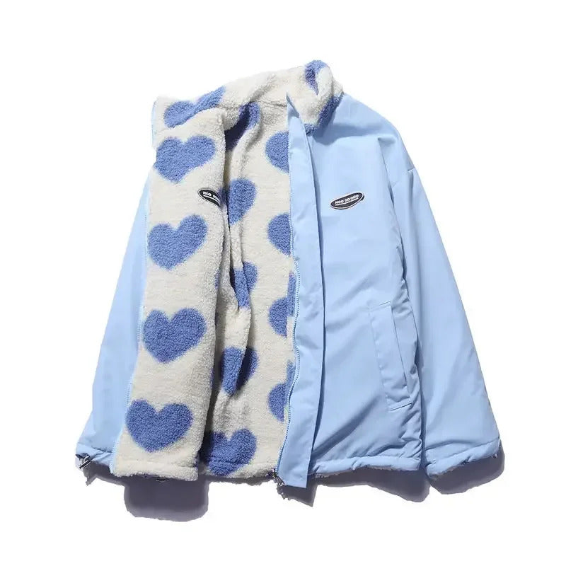 Catherine | Veste réversible à cœurs