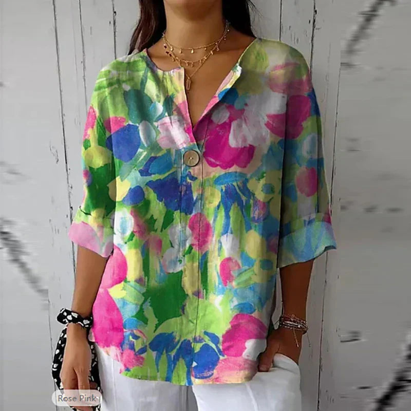 DELACROIX | Blouse Fleurie en Tissu Léger