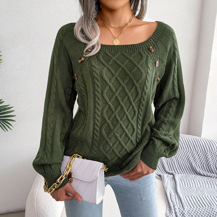 Catharina | Pull en Tricot à Détails Boutonnés