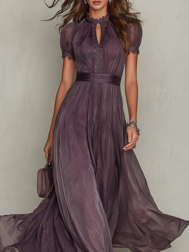 Ashley | Vestito Maxi in Chiffon Vintage Elegante