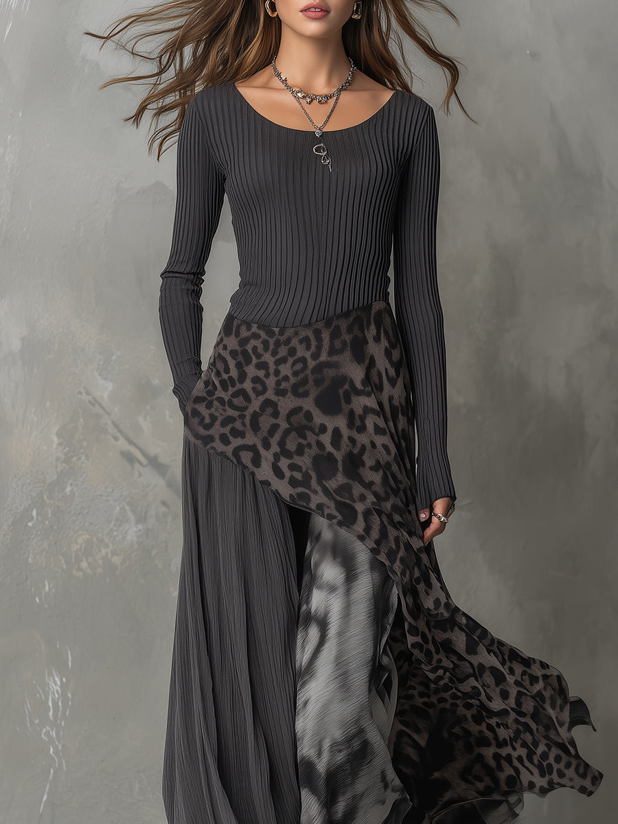 Bárbara | Robe maxi bohème à imprimé animal