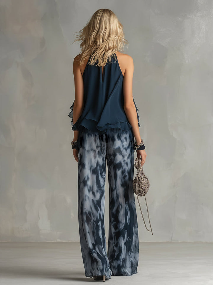 Élise | Ensemble élégant et léger avec top fluide et pantalon large