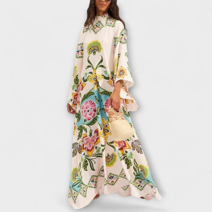 Lisa - Robe Maxi Élégante avec Imprimé Floral et Design Fluide