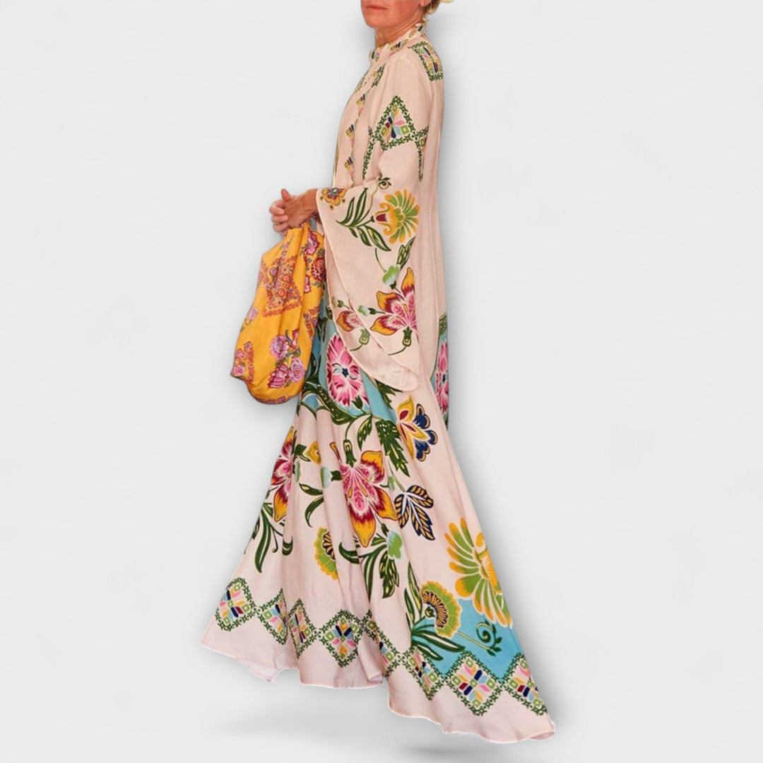 Lisa - Robe Maxi Élégante avec Imprimé Floral et Design Fluide