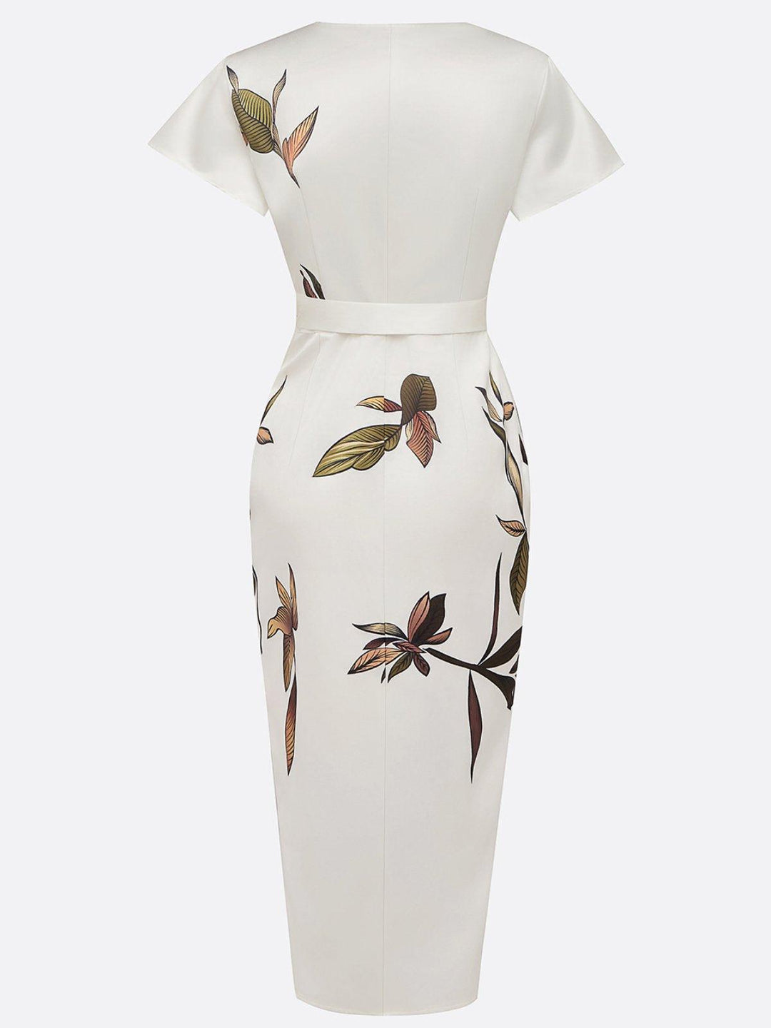 Robe Portefeuille Élégante à Imprimé Fleuri