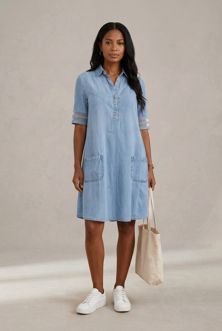 Brittany | Robe en denim qui sublime la silhouette
