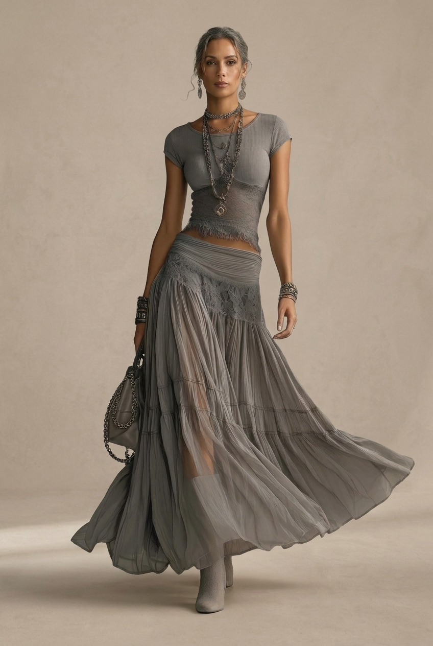 Elena | Ensemble Jupe Longue et Top