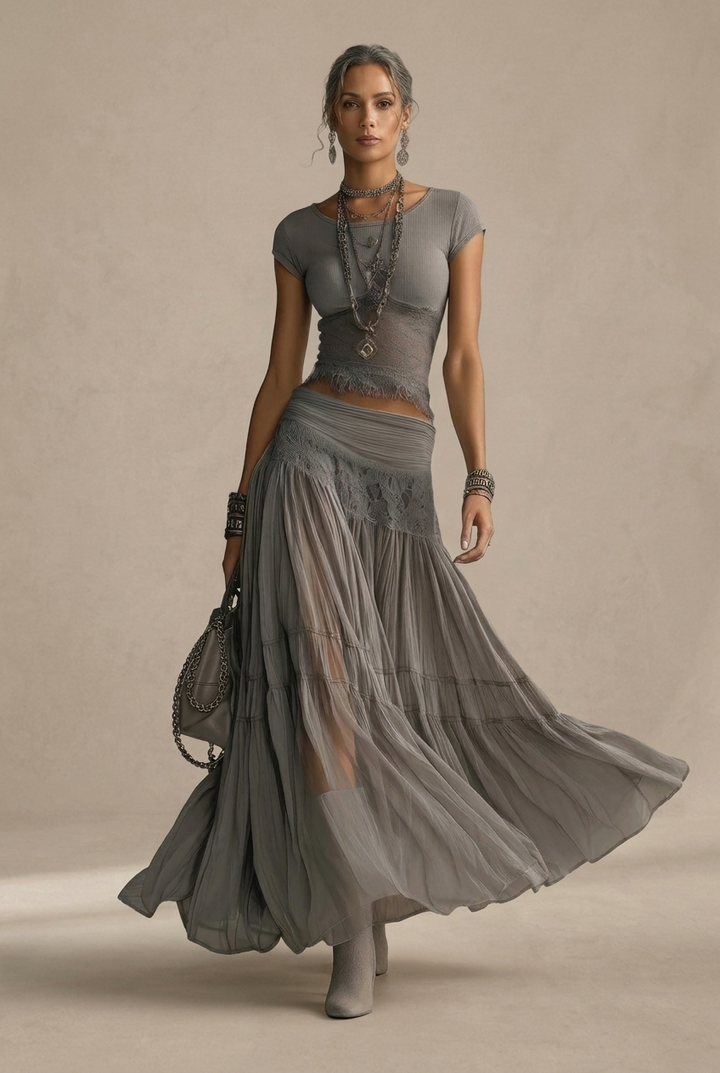 Elena | Ensemble Jupe Longue et Top