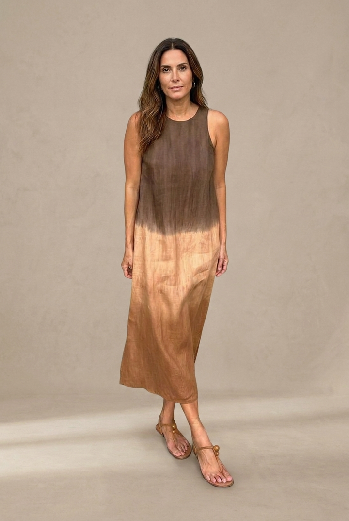 María | Robe maxi fluide à dégradé élégant