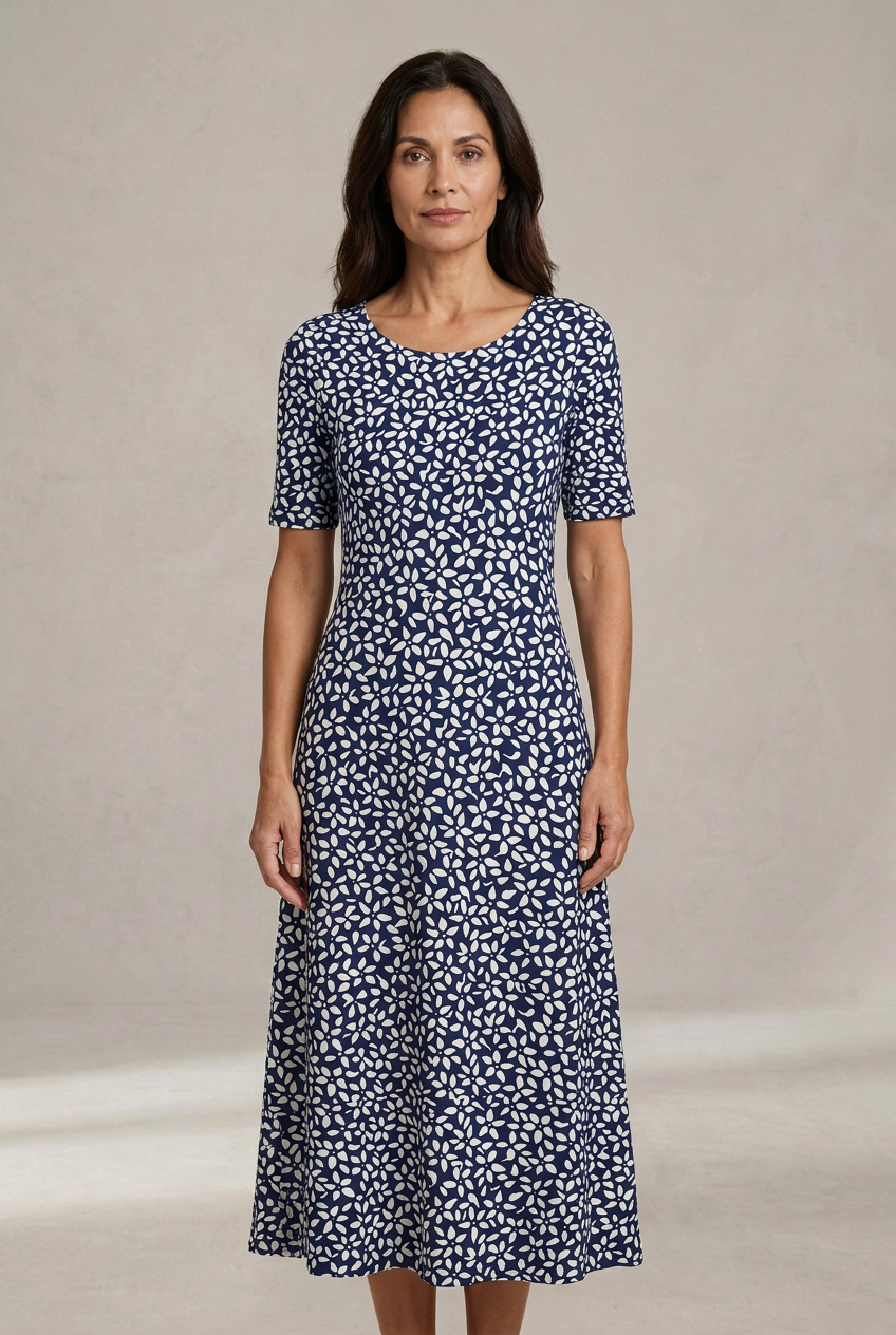 Marina | Robe midi fluide à imprimé floral