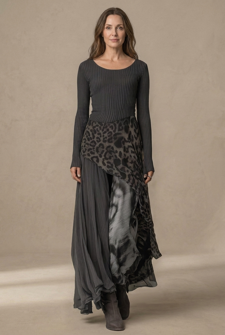 Bárbara | Robe maxi bohème à imprimé animal