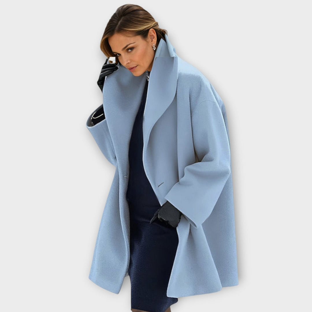 Céleste | Manteau coupe-vent de luxe en laine