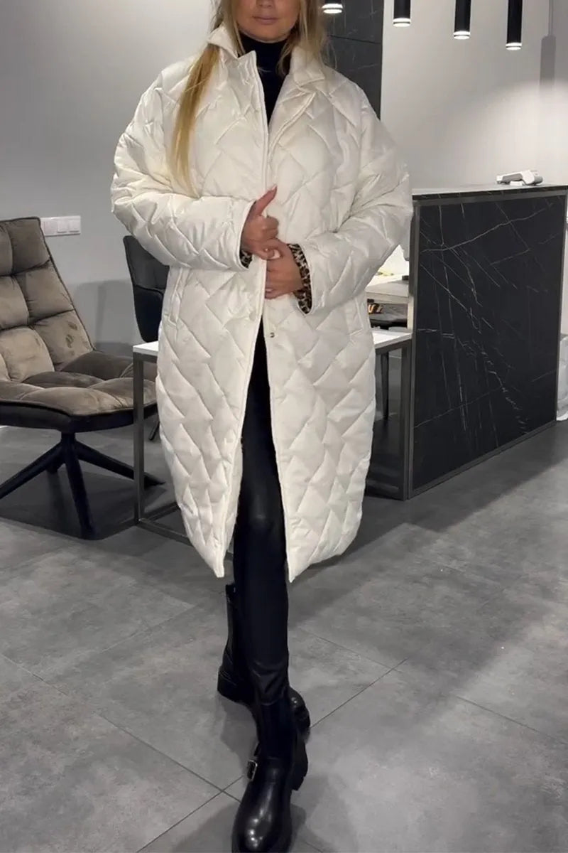 Clémence – Manteau réversible avec doublure léopard