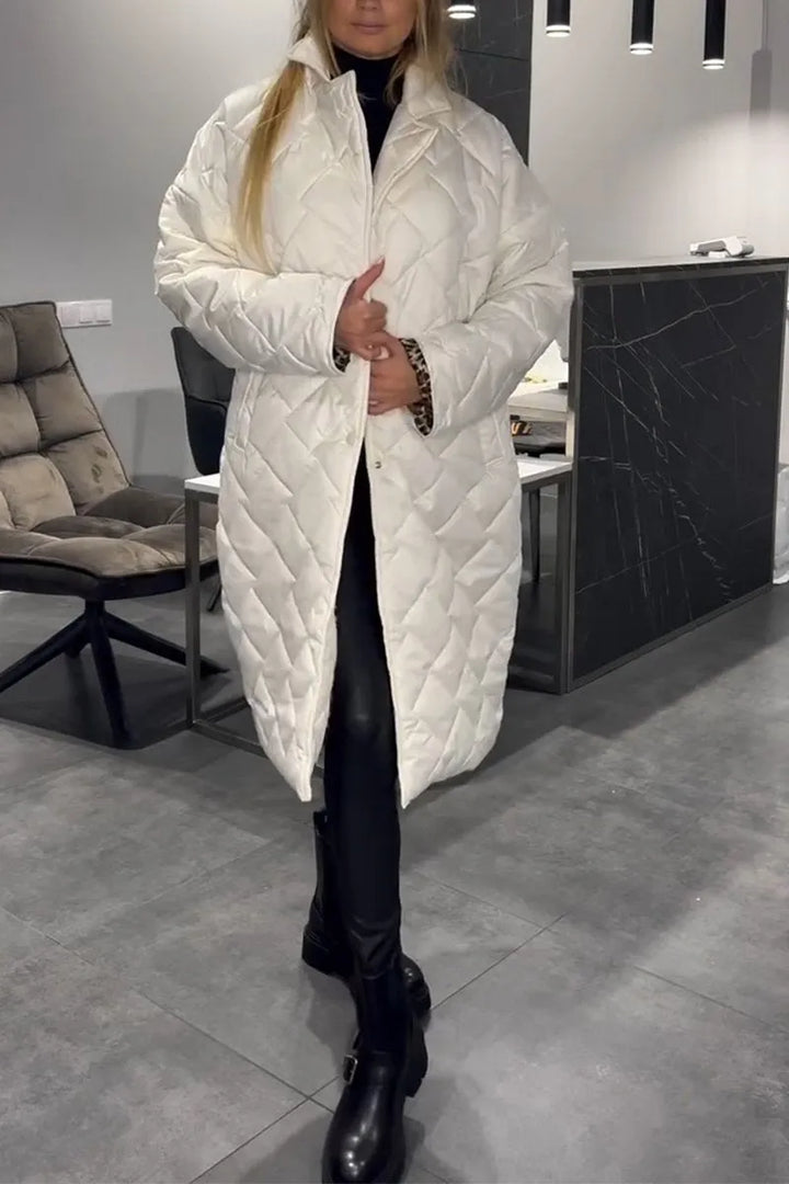 Clémence – Manteau réversible avec doublure léopard