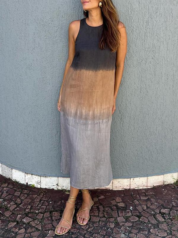 María | Robe maxi fluide à dégradé élégant