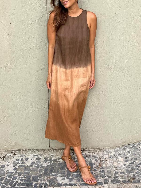 María | Robe maxi fluide à dégradé élégant
