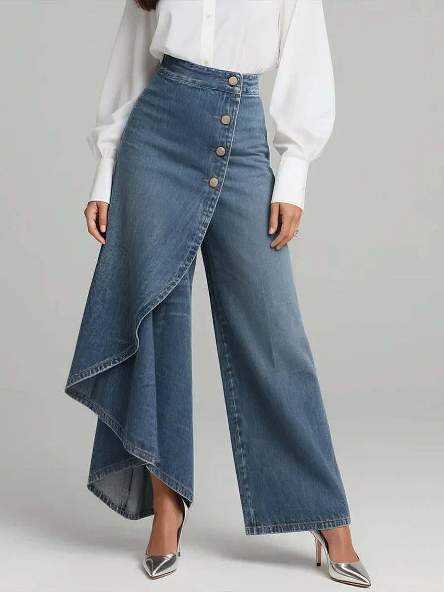 Elara™ | Jean Large à Jambes Évasées