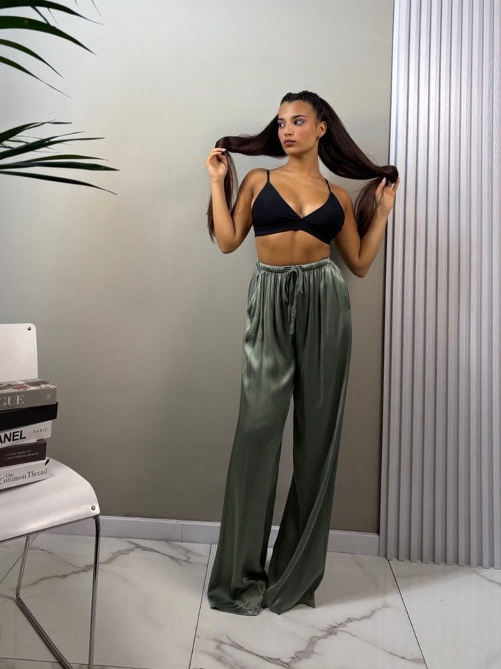 pantalone satin