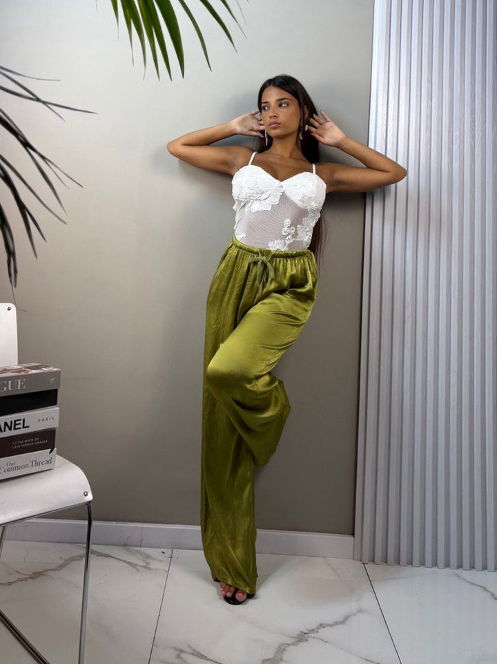 pantalone satin