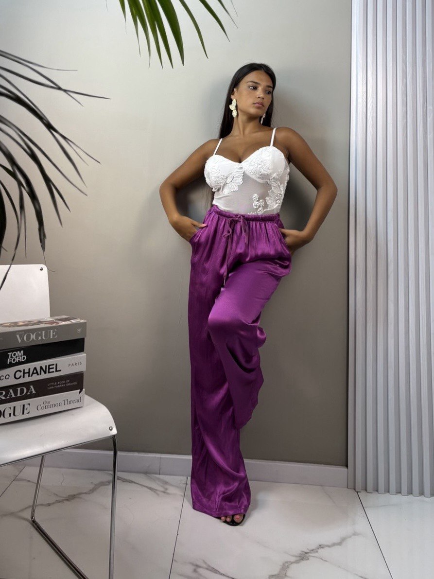pantalone satin