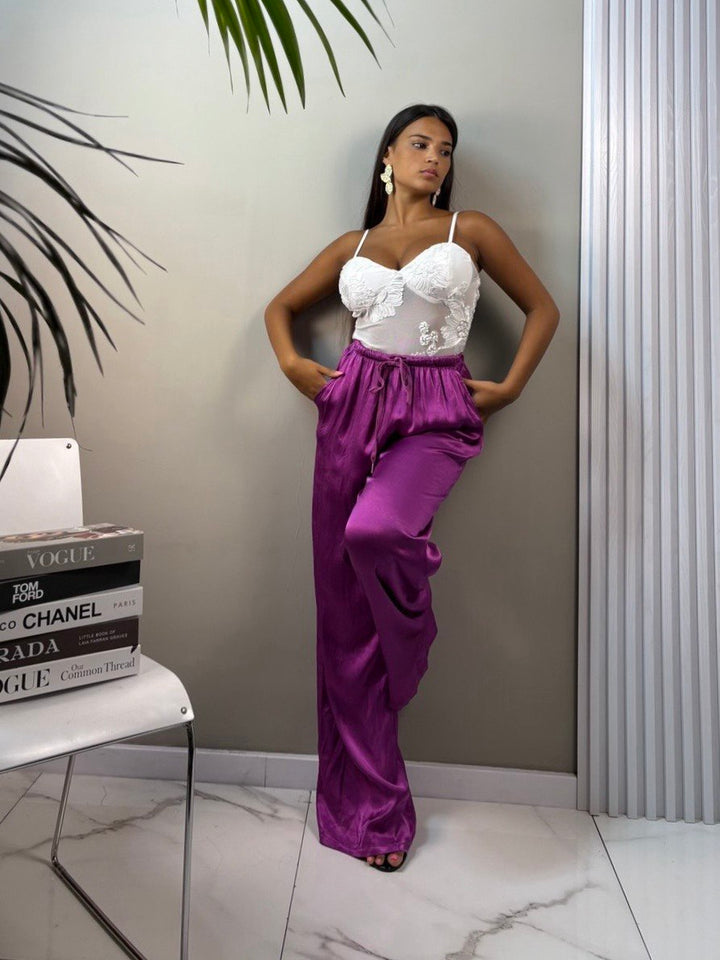 pantalone satin