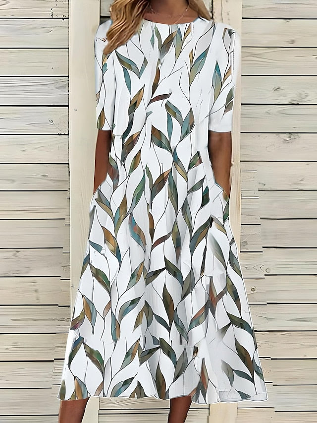 Marina | Robe midi fluide à imprimé floral