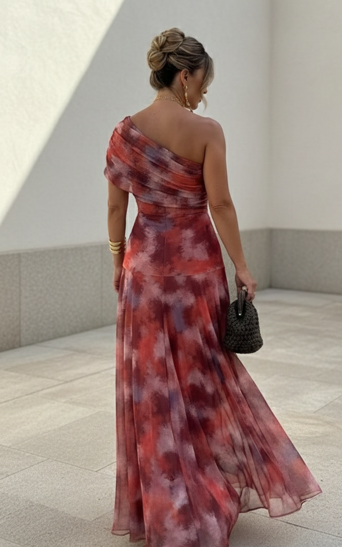 Uma | Robe longue fluide au design élégant